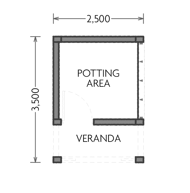 potting shed floor plan