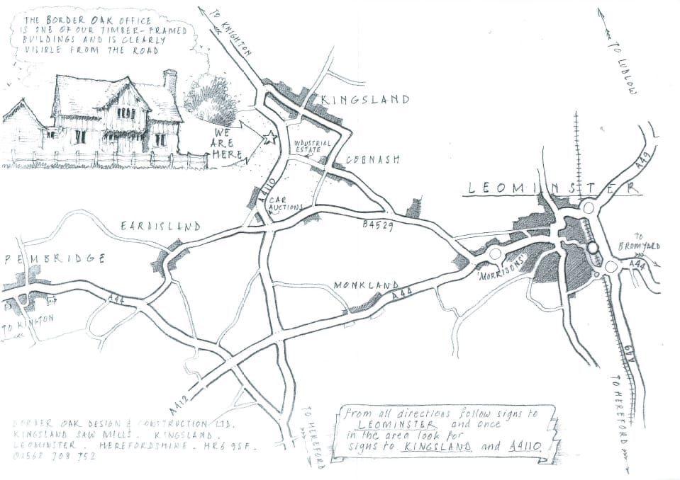 Border Oak - Directions Map